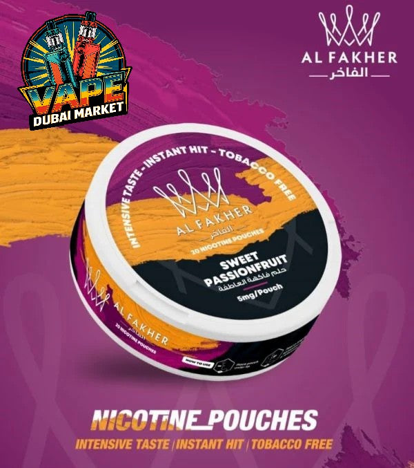 Al Fakher nicotine pouches Sweet Passionfruit flavor can tobacco-free