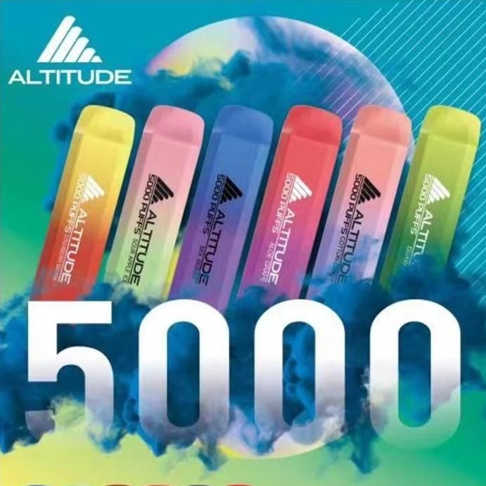 Altitude 5000 – disposable vape lineup with assorted flavors and colorful devices