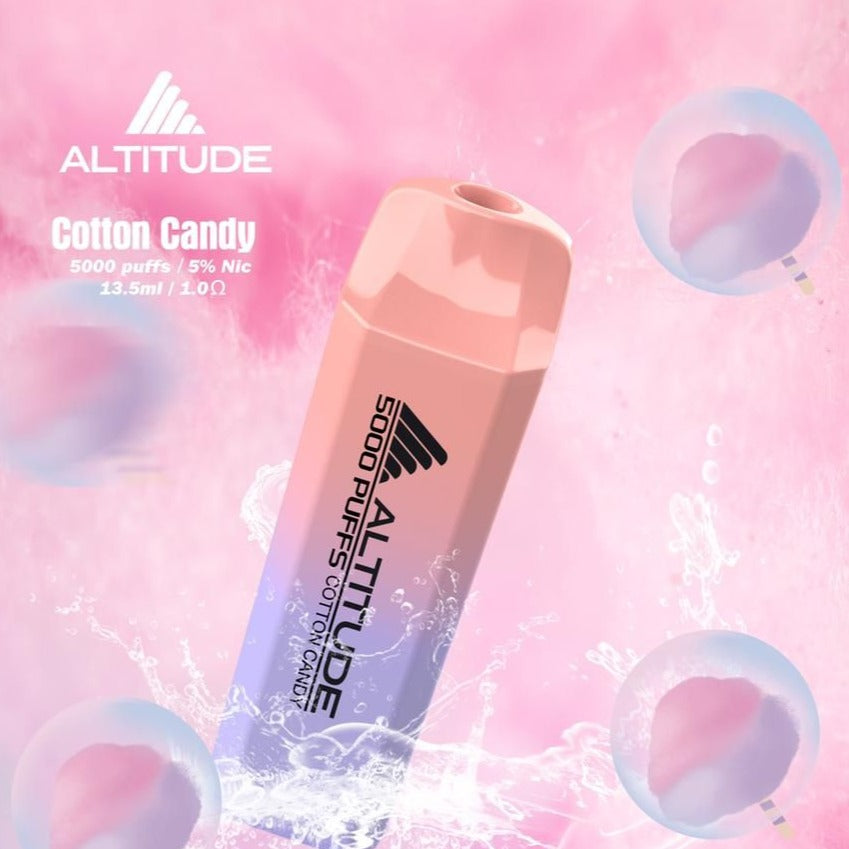 Altitude Cotton Candy – 5000 puffs disposable vape with cotton candy flavor and pink clouds