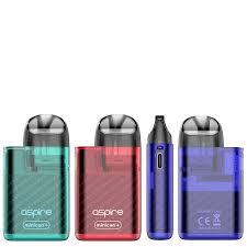 Aspire Minican Plus pod kit 8000 puffs three colors and side view