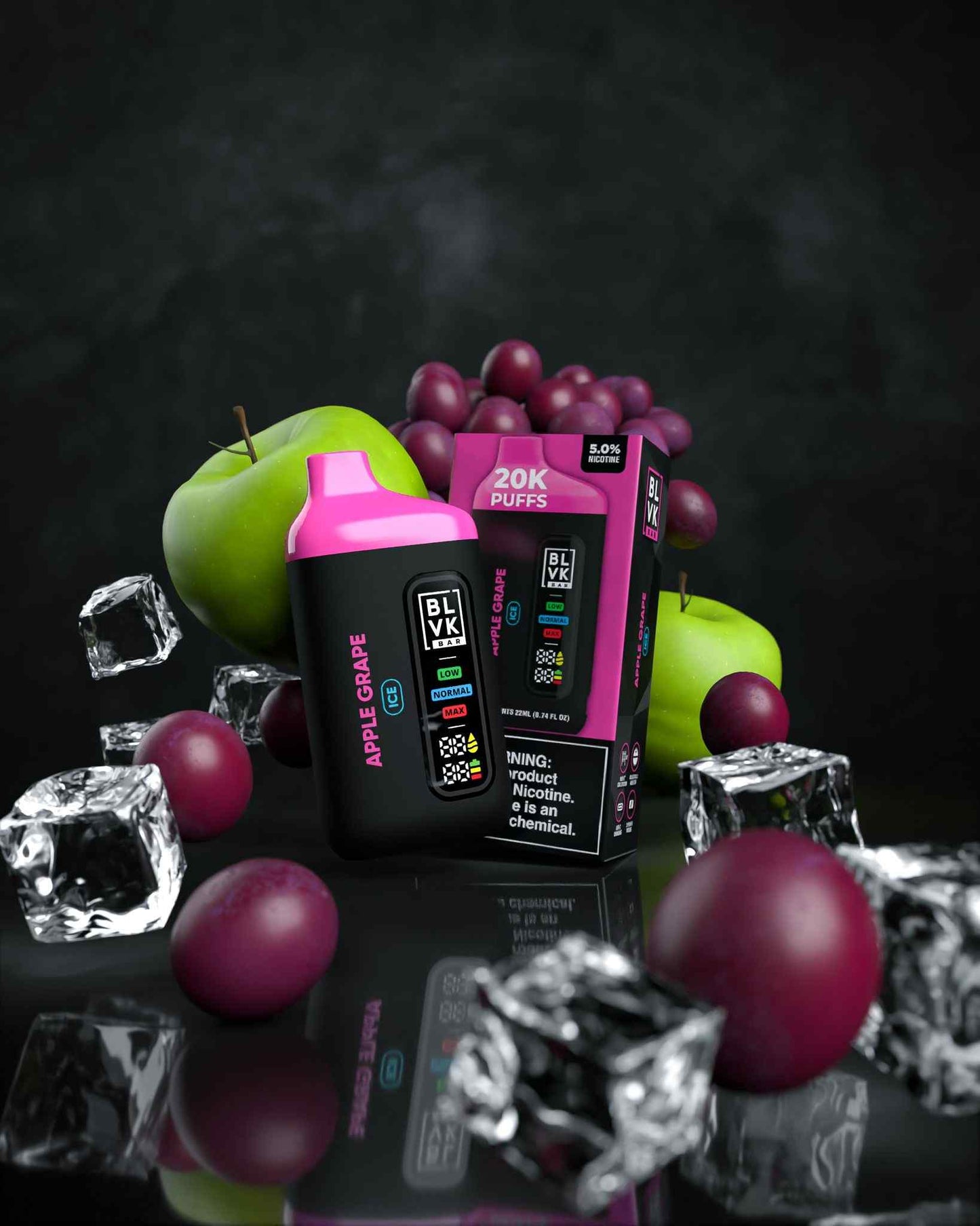 BLVK Bar 20000 Puffs Disposable Vape Apple Grape Flavor 