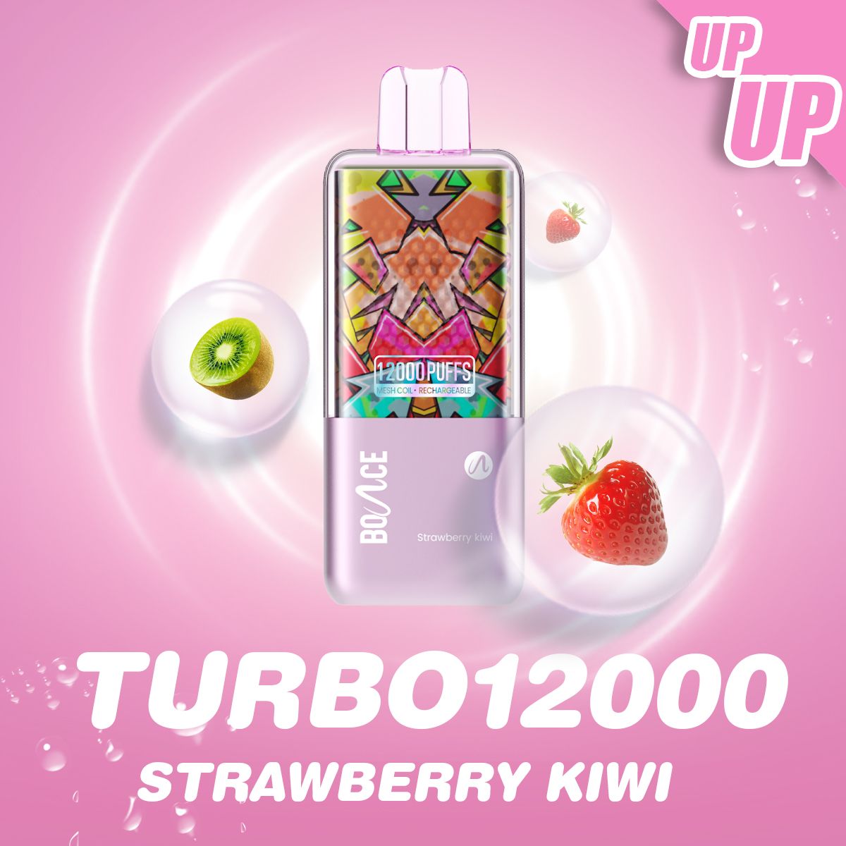 Bounce Turbo 12000 Strawberry Kiwi – disposable vape with strawberry kiwi flavor