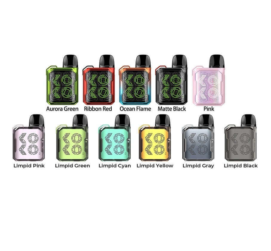 Caliburn GK2 pod system assorted colors 8000 puffs, Aurora Green, Ribbon Red, Ocean Flame