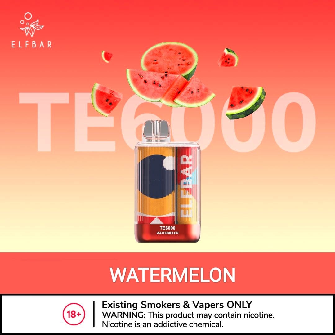 ELF BAR TE6000 Disposable Vape with Watermelon Flavor