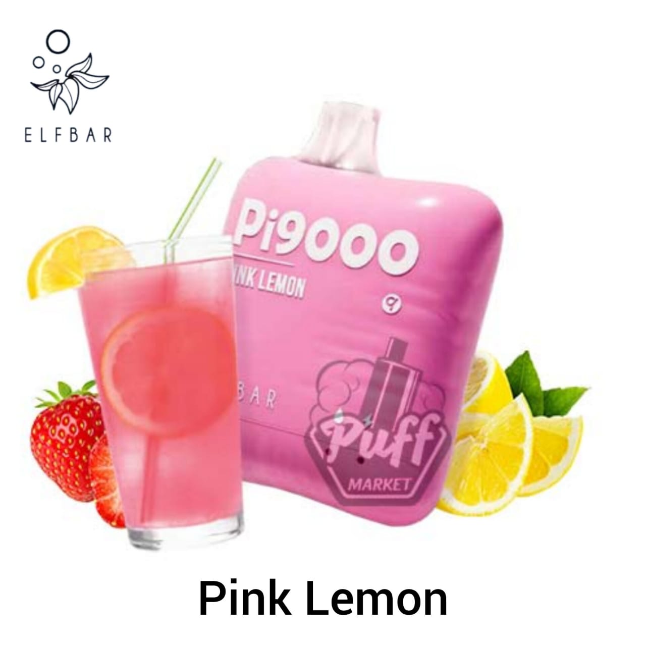 ElfBar Pi9000 Disposable Vape With Pink Lemon flavor