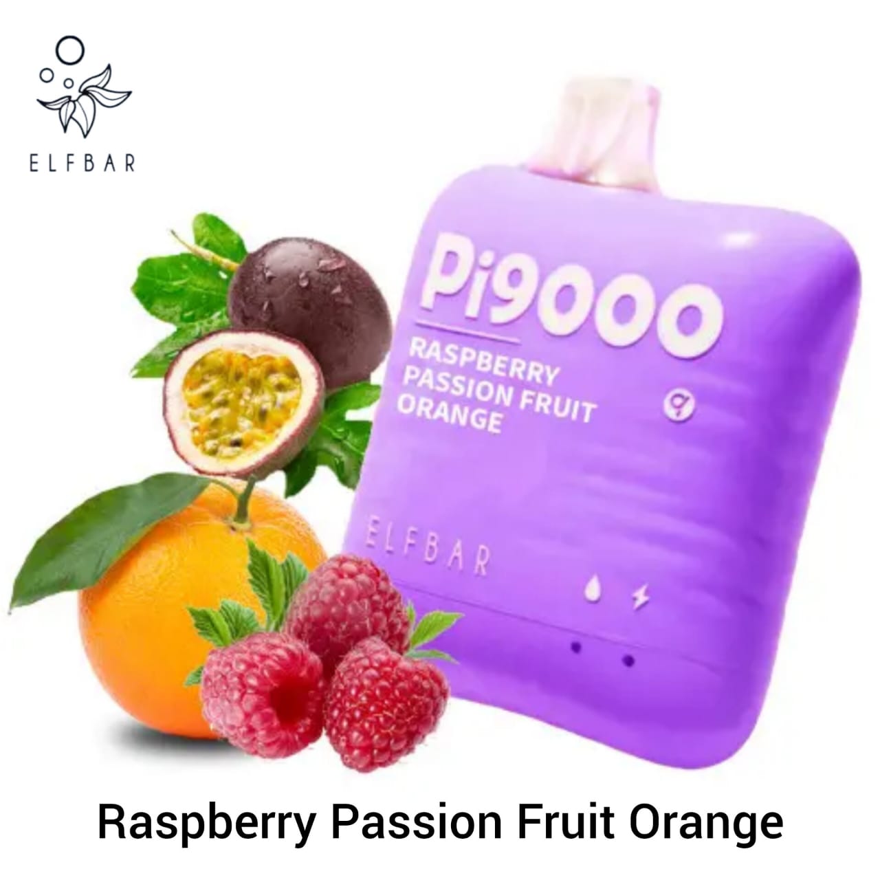 ElfBar Pi9000 Disposable Vape with Raspberry Passion Fruit Orange