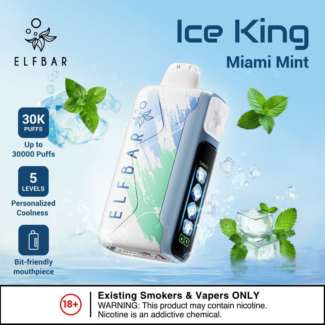 Elf Bar Ice King Miami Mint disposable vape 30000 puffs
