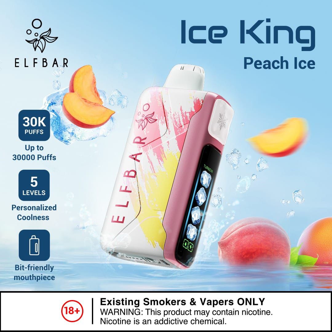 Elf Bar Ice King Peach Ice disposable vape 30000 puffs