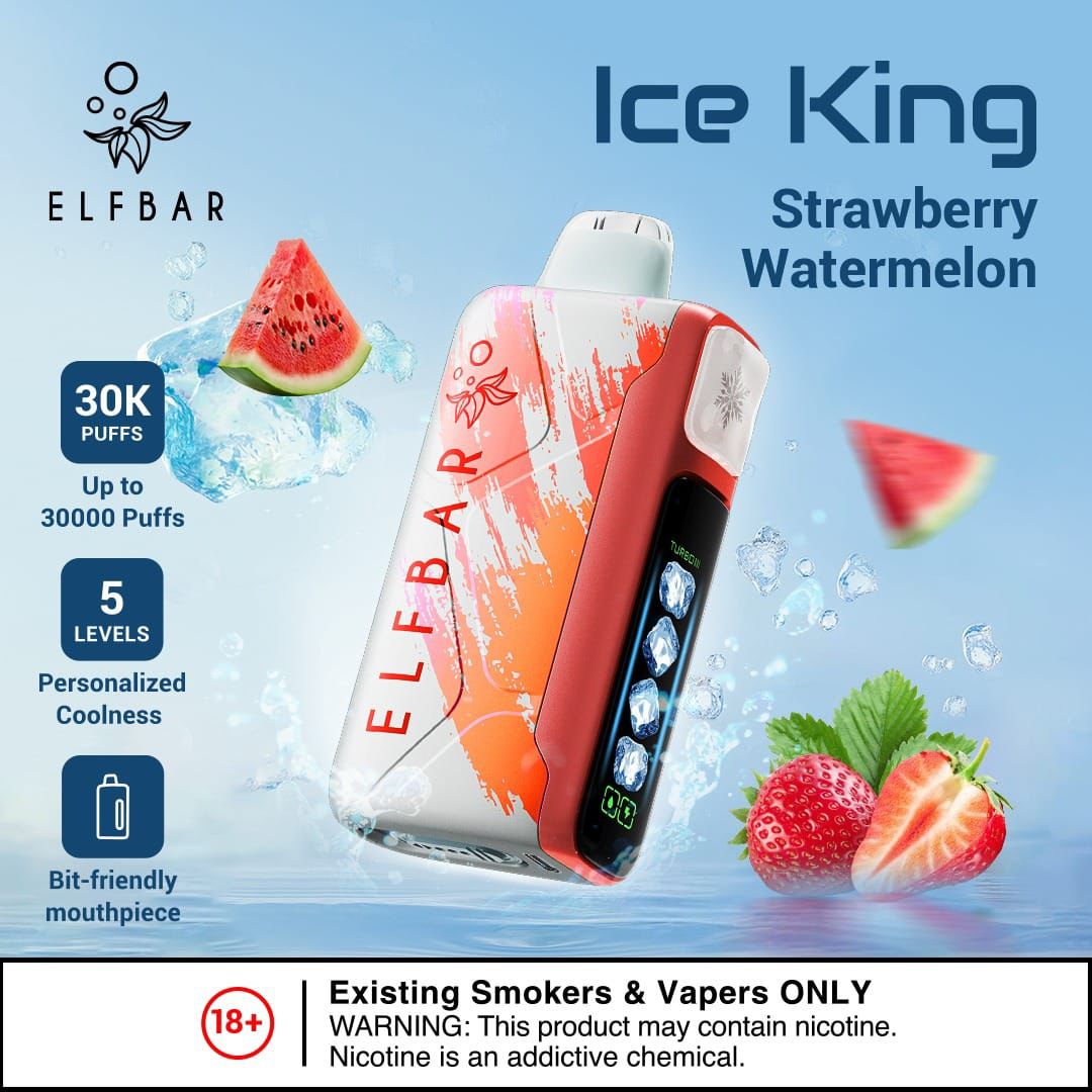 Elf Bar Ice King Strawberry Watermelon disposable vape 30000 puffs