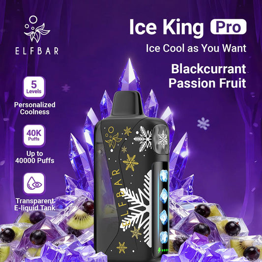Elfbar Ice King Pro Blackcurrant Passion Fruit vape 40000 puffs