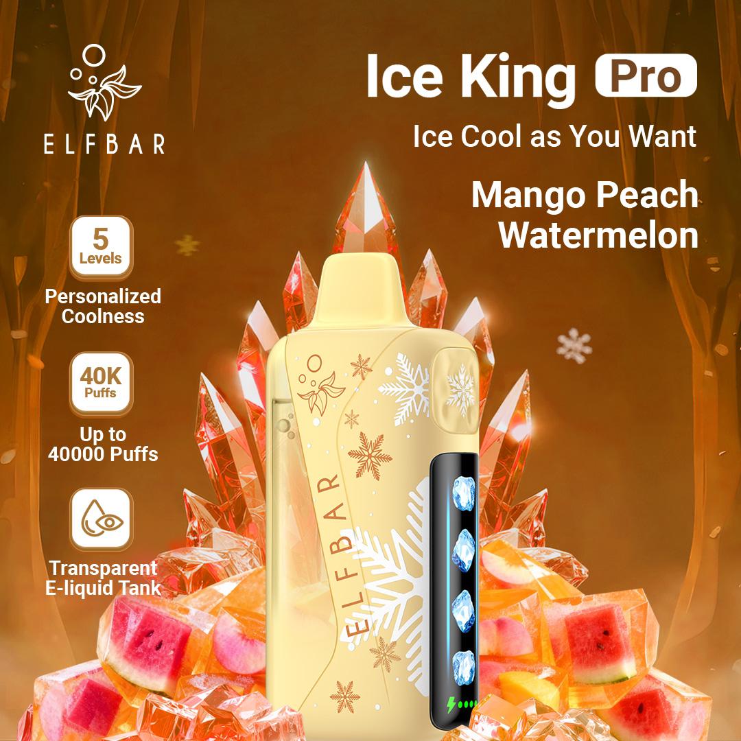 Elfbar Ice King Pro Mango Peach Watermelon vape 40000 puffs