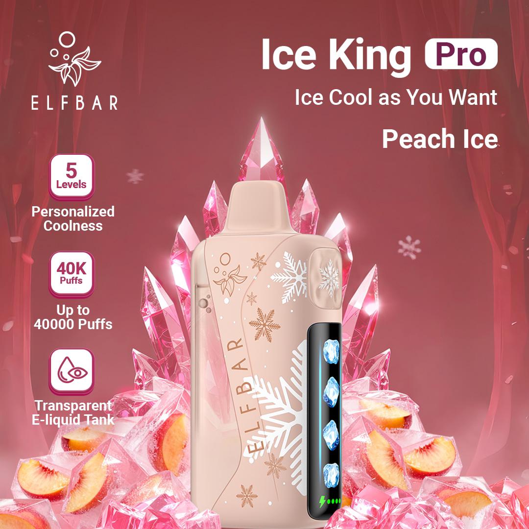 Elfbar Ice King Pro Peach Ice vape 40000 puffs
