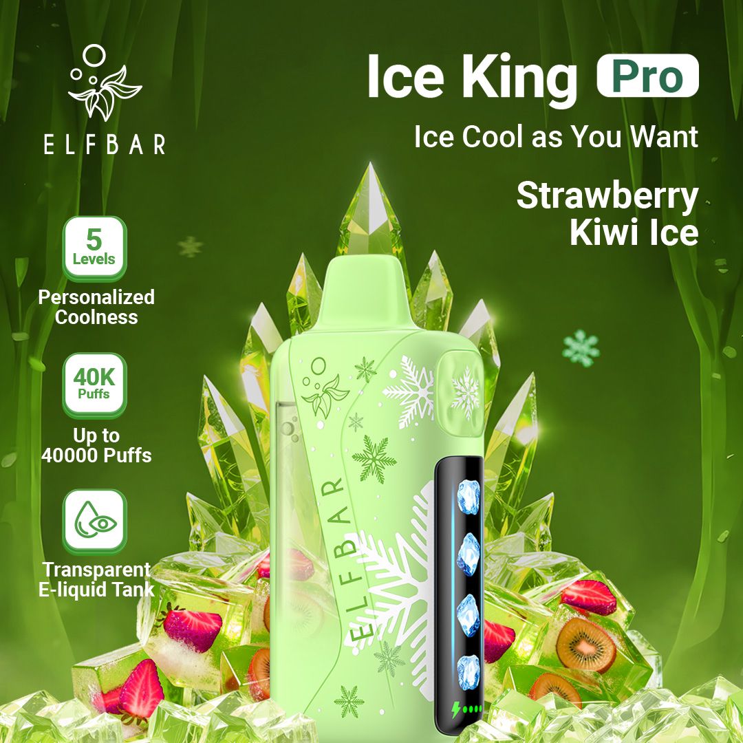 Elfbar Ice King Pro Strawberry Kiwi Ice vape 40000 puffs