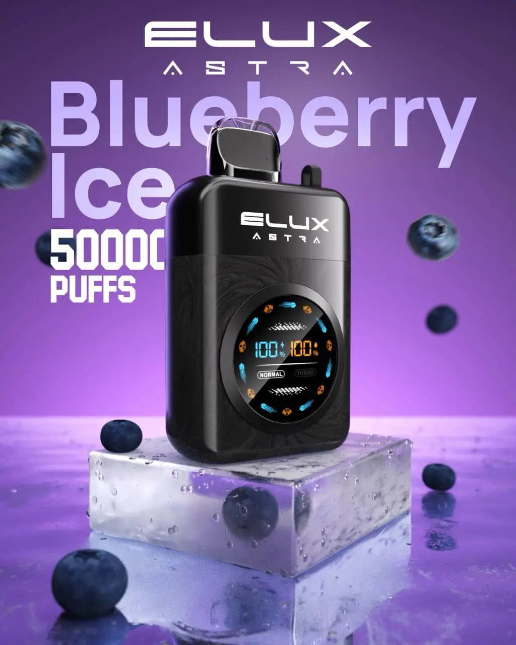 Elux Astra 50K 50000 puffs 50mg disposable vape Blueberry ICE Flavour