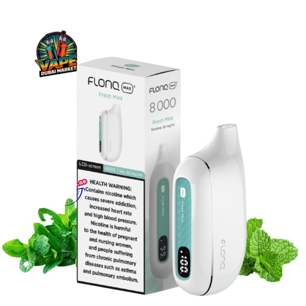 Flonq Max S 8000 Fresh Mint vape with box