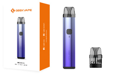 GeekVape Wenax H1 Pod System blue kit with box and refillable pod cartridge