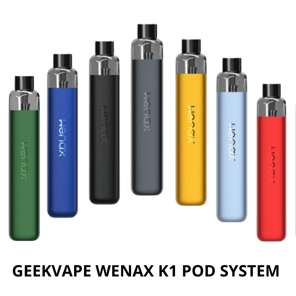 GeekVape Wenax K1 Pod Kit assorted colors, refillable vape pod system devices