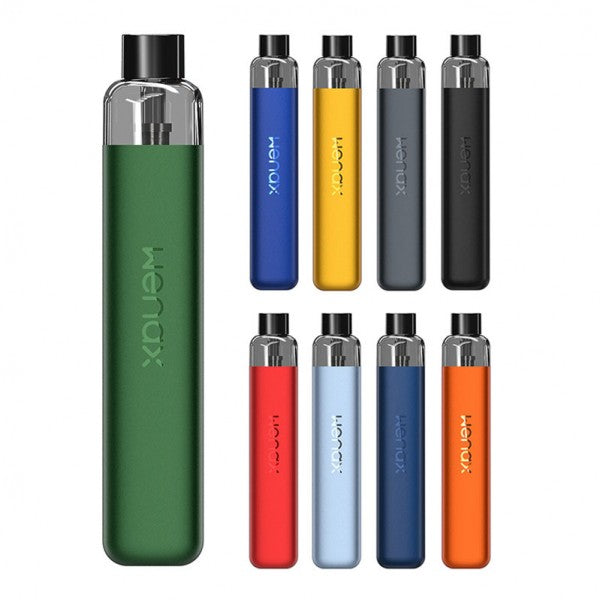 GeekVape Wenax K1 Pod Kit green and assorted colors, compact refillable vape pods