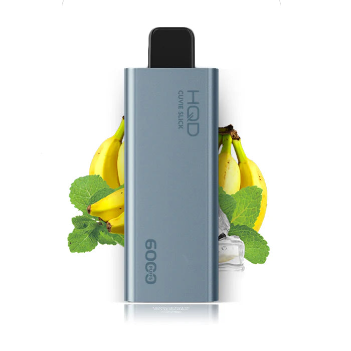 HQD Cuvie Slick Banana Mint – 6000 puffs disposable vape with banana mint flavor