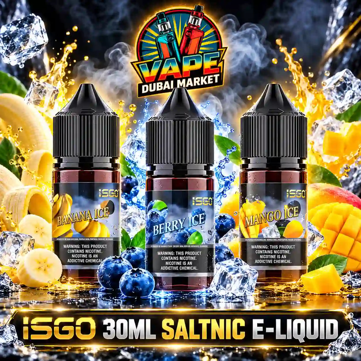 Isgo Salt Nic Vape Juice E-Liquid 30ml in Dubai