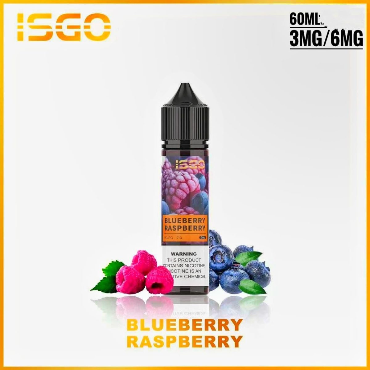 ISGO Blueberry Raspberry 60ml e-liquid bottle