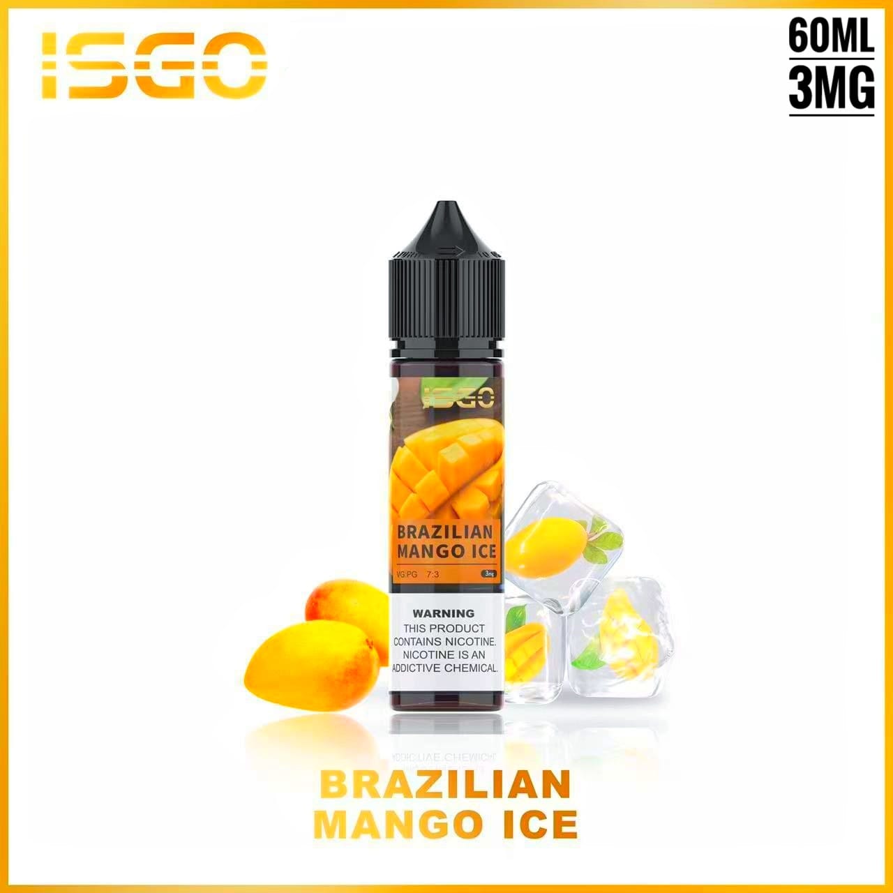 ISGO Brazilian Mango Ice 60ml e-liquid bottle