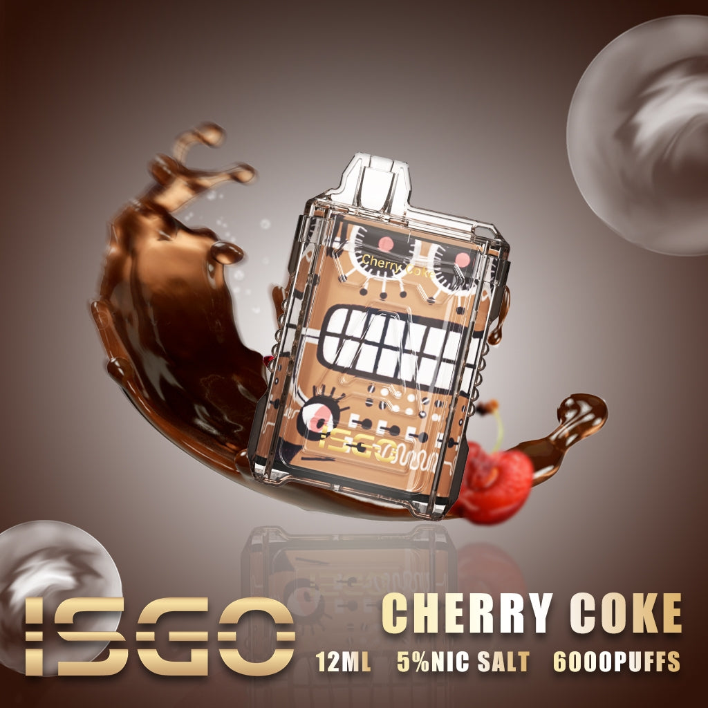ISGO Cherry Coke disposable vape 6000 puffs 12ml 5% nic salt