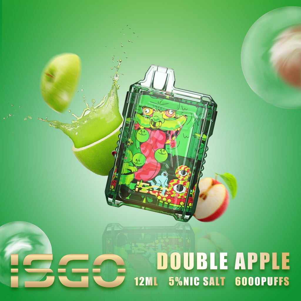 ISGO Double Apple disposable vape 6000 puffs 12ml 5% nic salt
