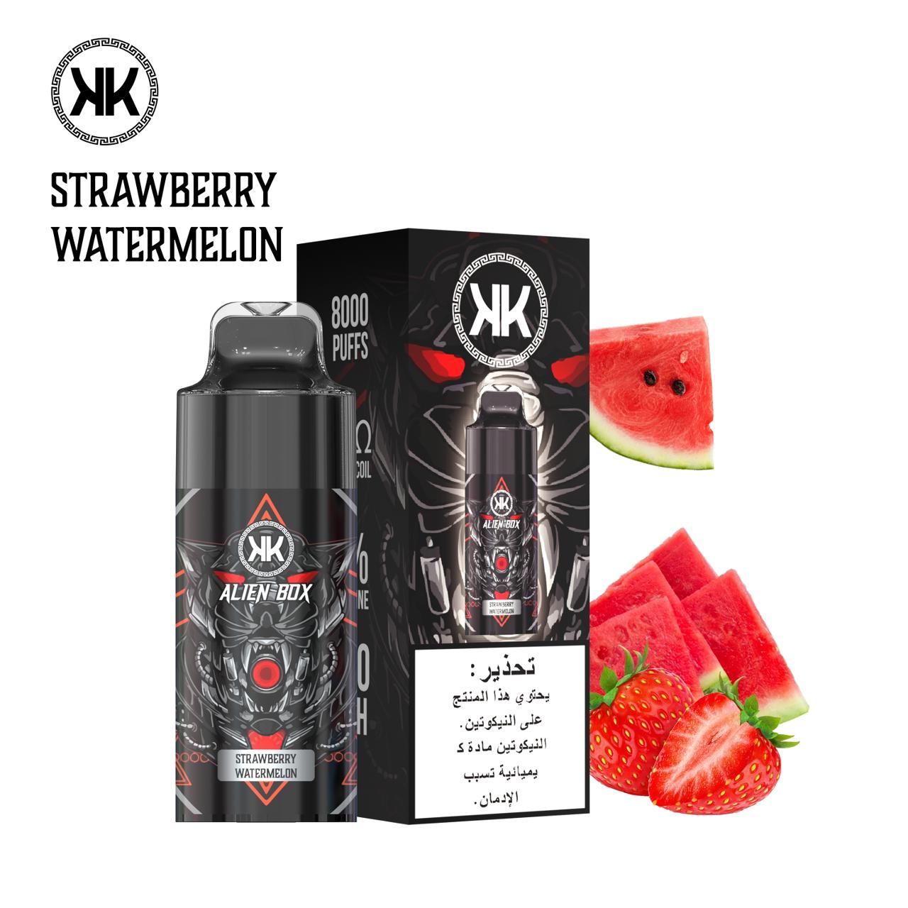 KK Alien Box 8000 puffs disposable vape with Strawberry Watermelon flavor