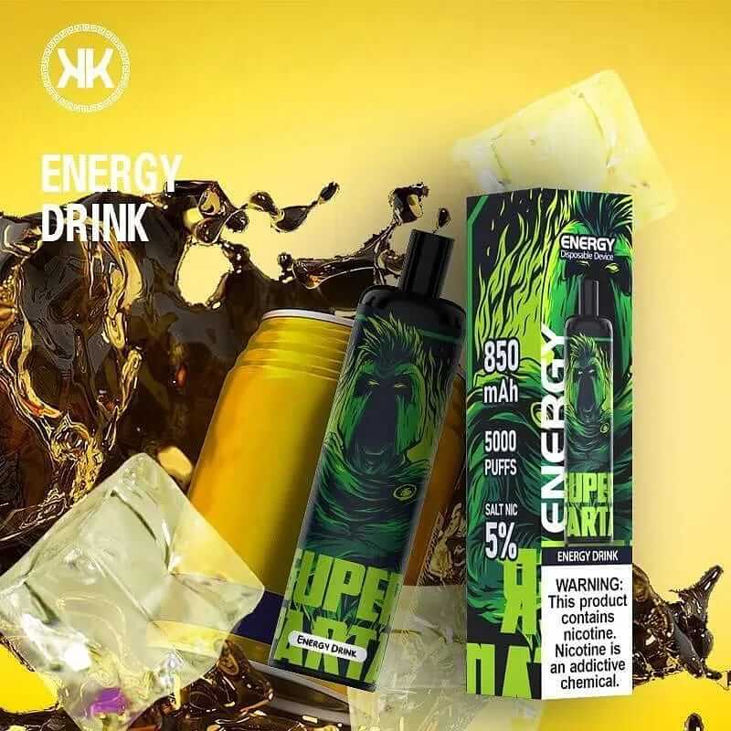 KK Energy 5000 puffs disposable vape Energy Drink flavor with ice