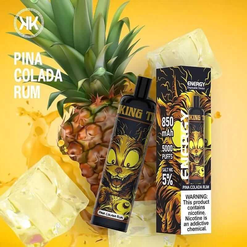 KK Energy 5000 puffs disposable vape Pina Colada Rum flavor with pineapple