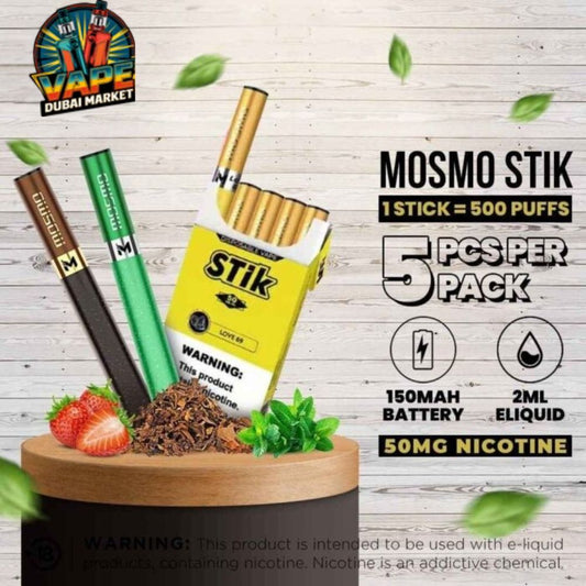 Mosmo Stik 50mg Disposable Vape 500 puffs 2ml smooth hits