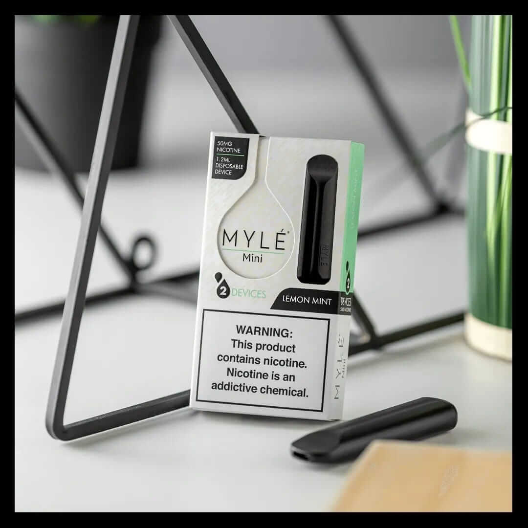 Myle Mini New Disposable Vape Lemon Mint 320 puffs with lemon mint flavor UAE