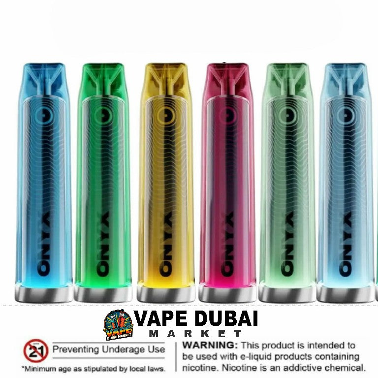 Pod Salt Onyx disposable vape lineup with multiple flavors and 4000 puffs capacity