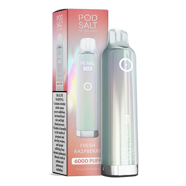 Pod Salt Pearl Bar Fresh Raspberry – 6000 puffs disposable vape with fresh raspberry flavor