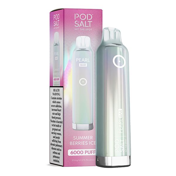 Pod Salt Pearl Bar Summer Berries Ice – 6000 puffs disposable vape with berries ice flavor