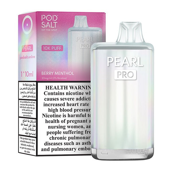 Pod Salt Pearl Pro Berry Menthol – 10K puffs disposable vape with berry menthol flavor