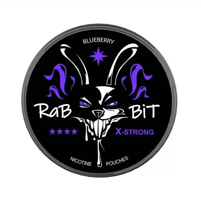 Rabbit nicotine pouches Blueberry flavor x-strong can