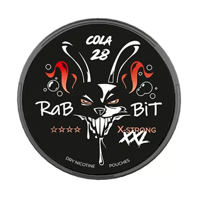 Rabbit nicotine pouches Cola flavor x-strong XXL can