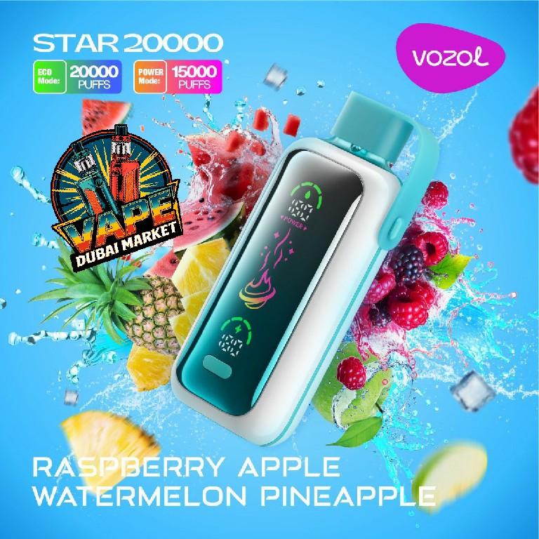 Vozol Star 20000 Puffs Raspberry Apple Watermelon Pineapple Vape Dubai