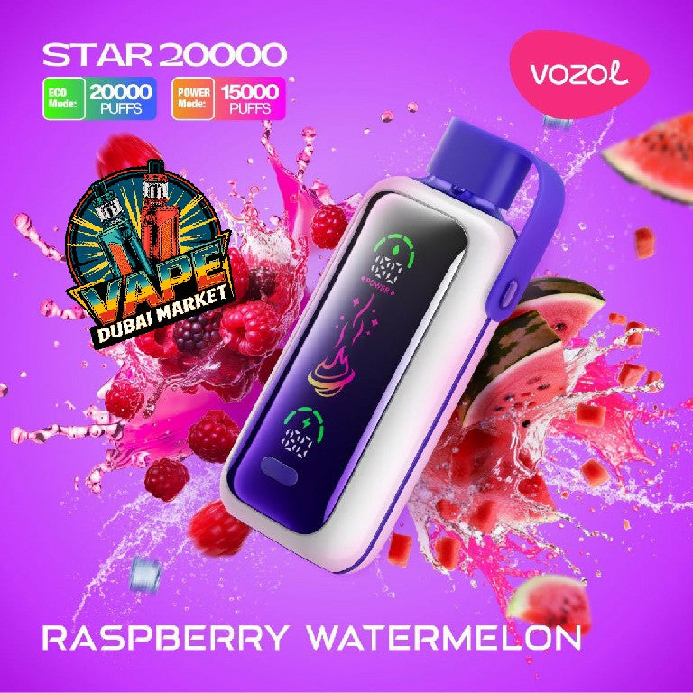 Vozol Star 20000 Puffs Raspberry Watermelon Disposable Vape Dubai – Sweet Vape