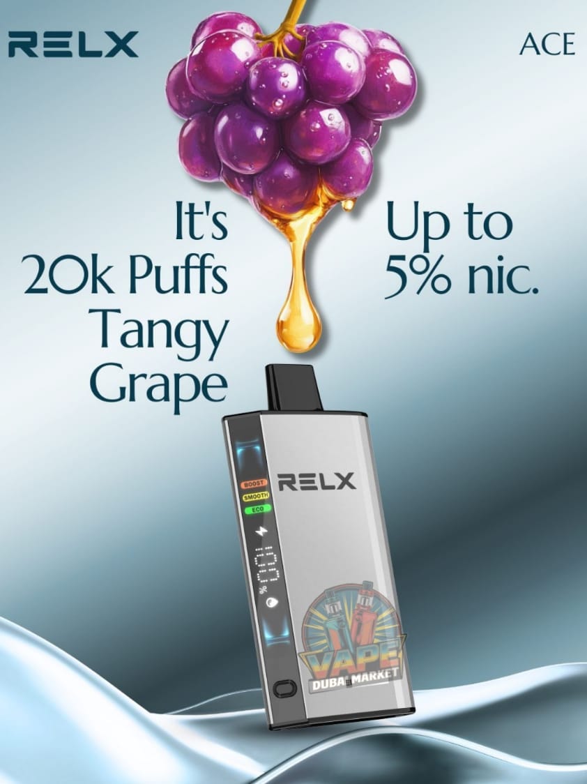 Relx Ace 20000 Puffs Tangy Grape Disposable Vape with 5% Nicotine