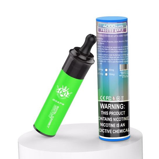 Royal Gambit Frosted Apple disposable vape 4000 puffs with packaging