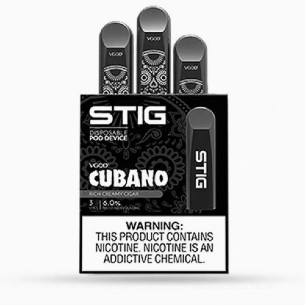 STIG Cubano disposable vape, creamy cigar flavor, 6% nicotine