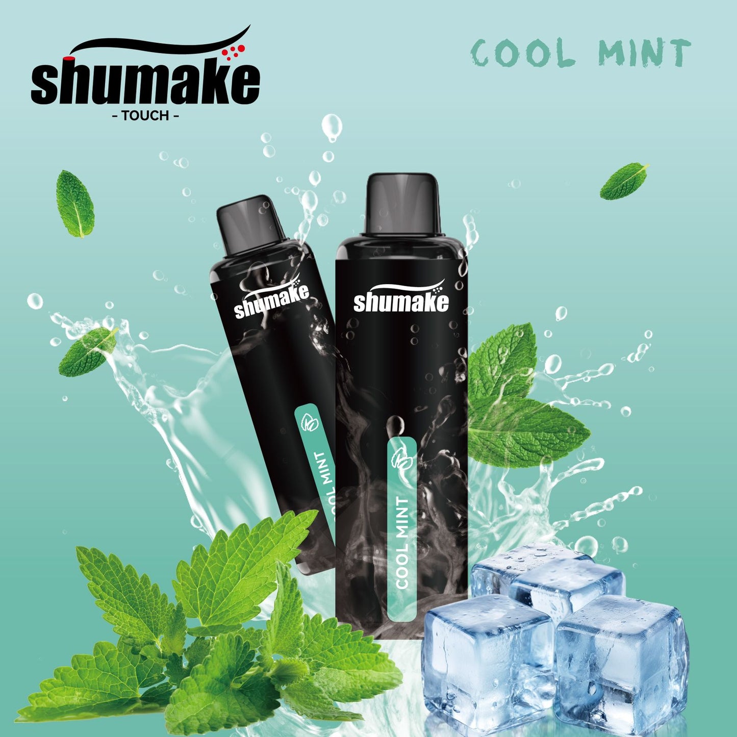 Shumake Cool Mint – disposable vape with cool mint flavor and mint leaves