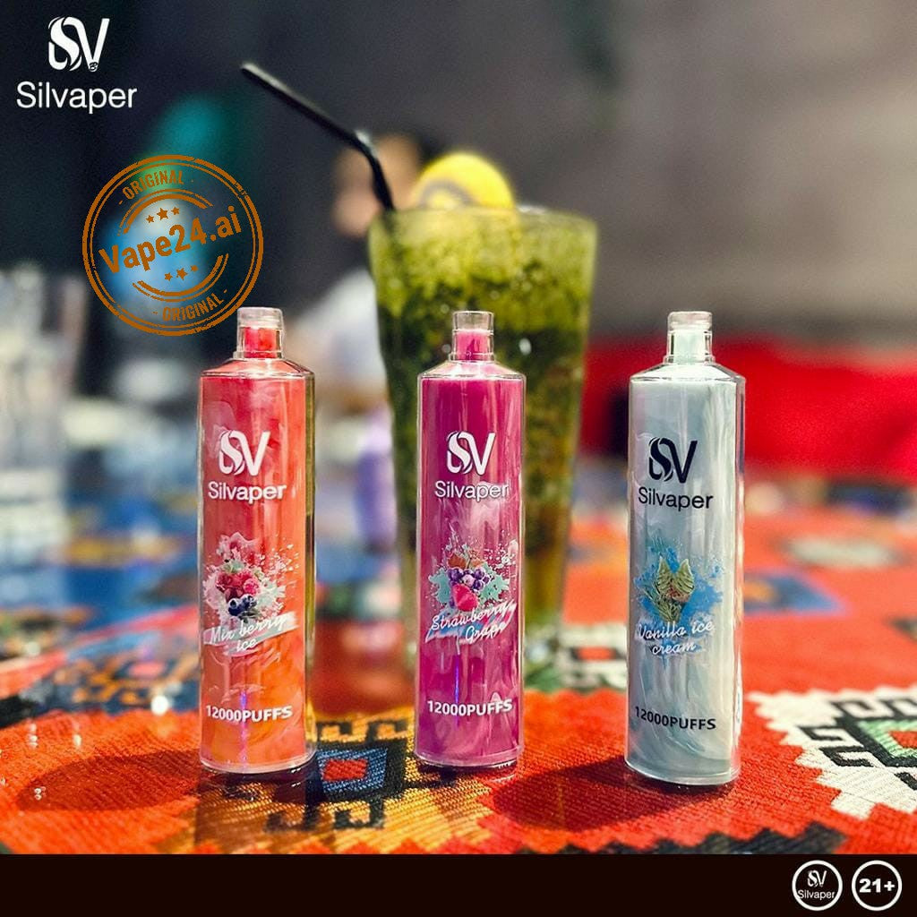 Silvaper 12000 puffs disposable vape assorted flavors product lineup