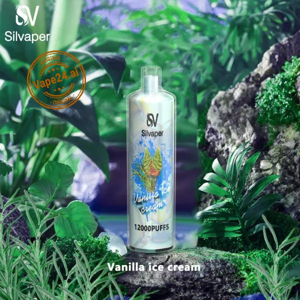 Silvaper Vanilla Ice Cream 12000 puffs disposable vape with vanilla ice cream flavor