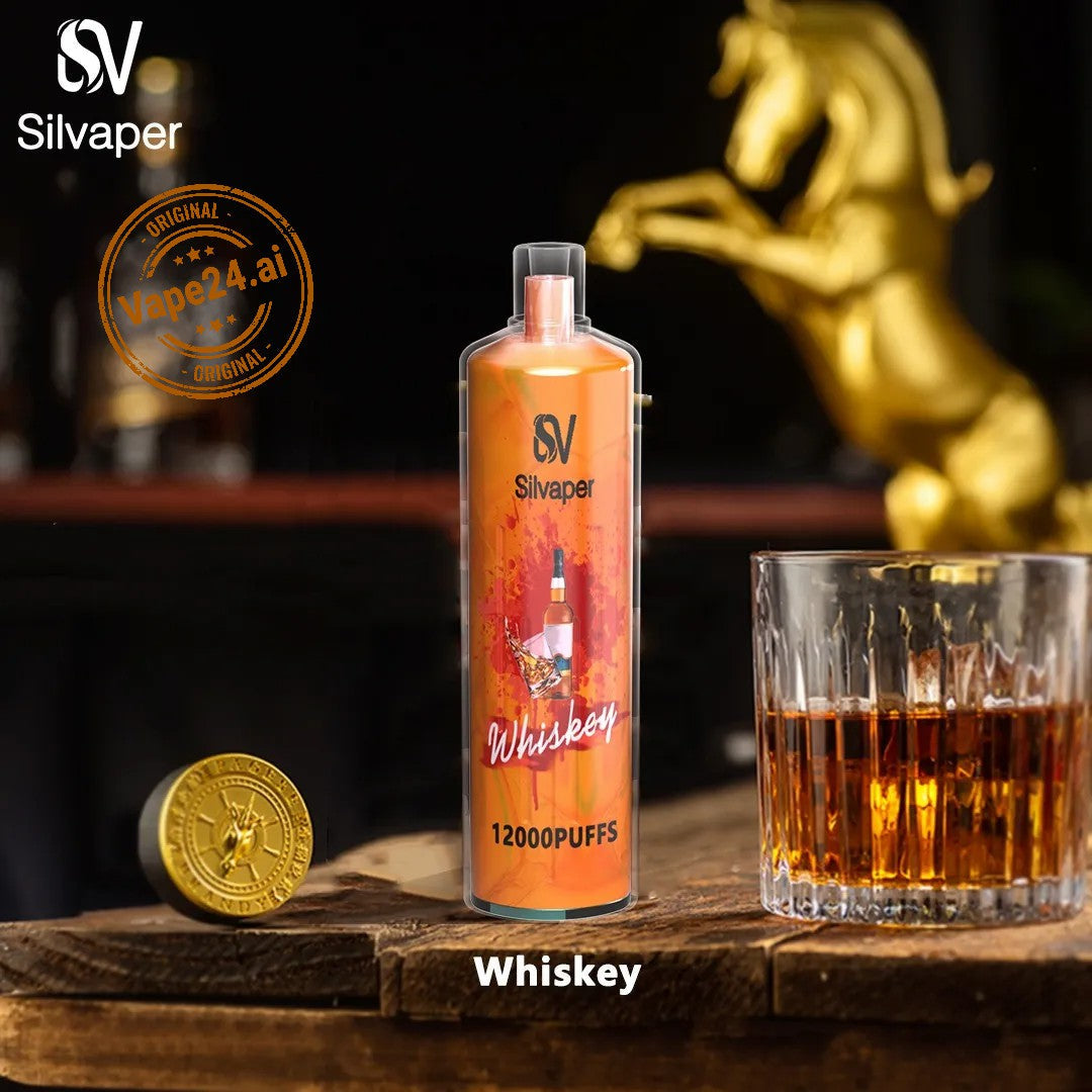 Silvaper Whiskey 12000 puffs disposable vape with whiskey flavor