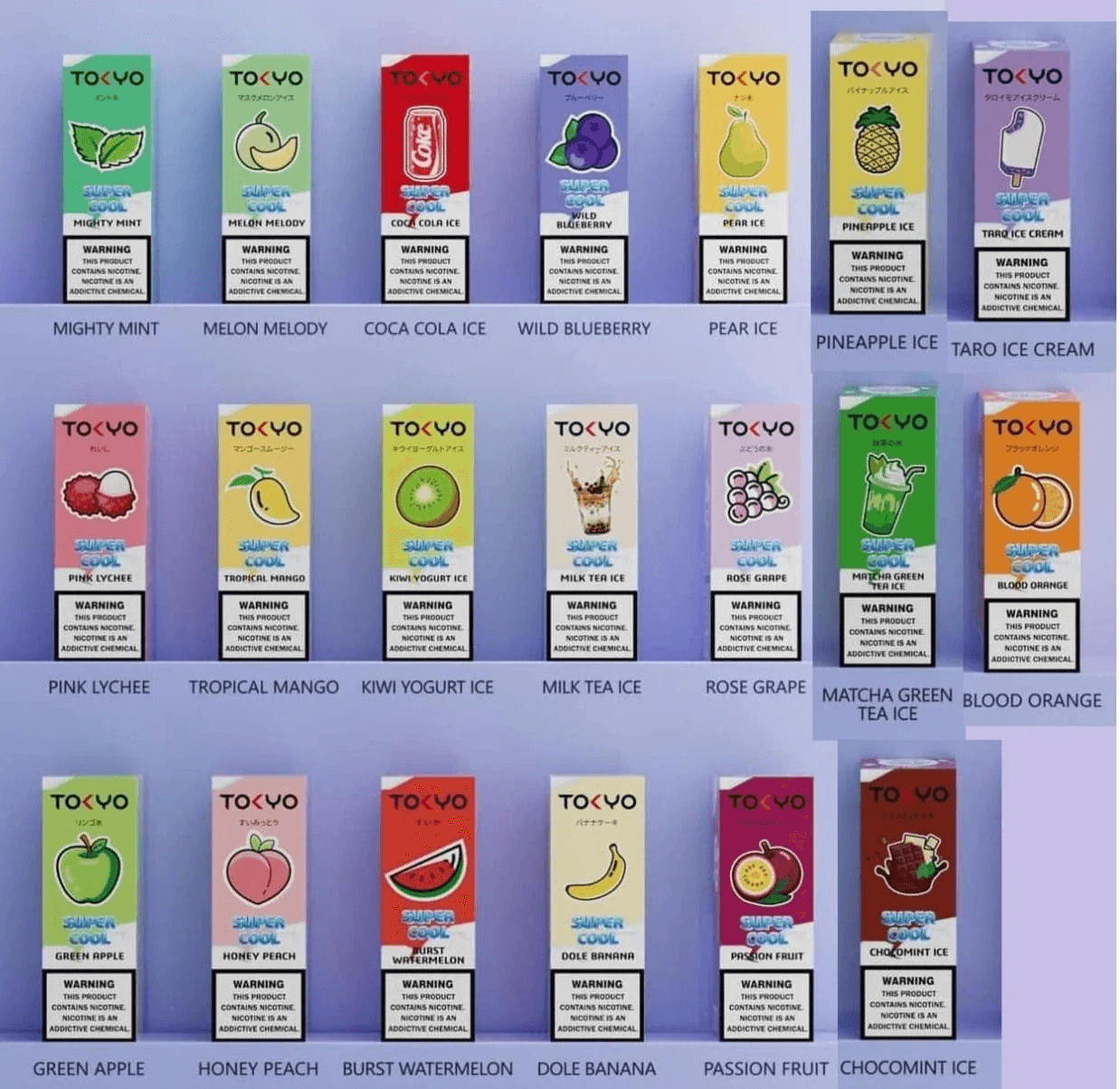 Tokyo e-liquid all flavors lineup original Japan vape juice Vape Dubai Market