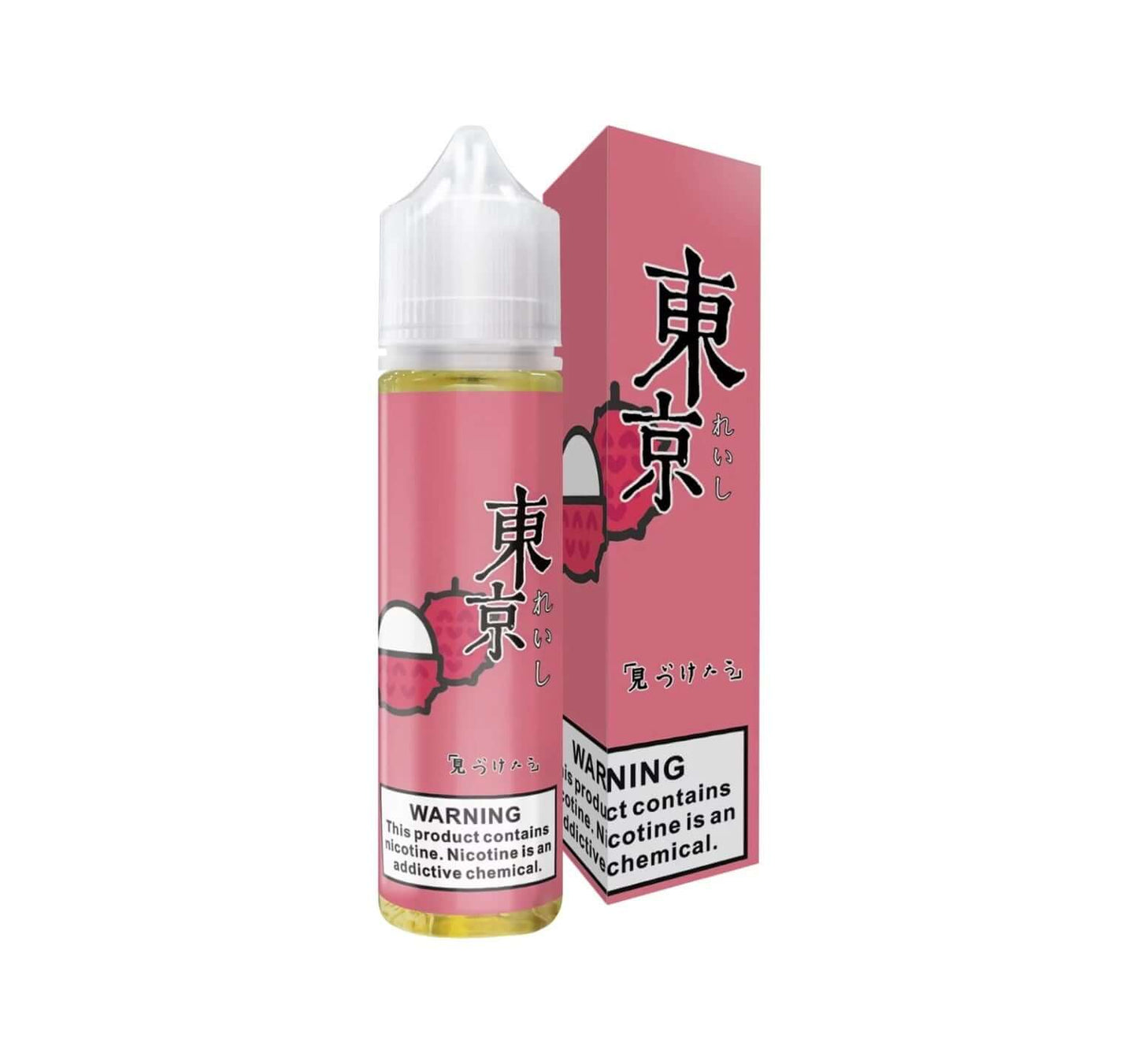 Tokyo lychee e-liquid 60ml bottle and box Japan vape juice